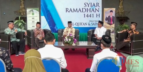 Diskusi tematik "Al-Qur'an dan Nuzulul Qur'an" dalam acara Syiar Ramadan 1441 H UIN Malang. (Foto: istimewa)