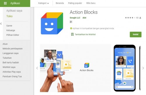 Aplikasi Action Blocks (Foto: Play Store)