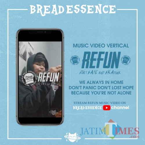 Poster launching video klip Bread Essence bertajuk Re-Fun yang dirilis melalui kanal YouTube Bread Essence, Jumat (22/5/2020). (Foto: Bread Essence for MalangTimes)