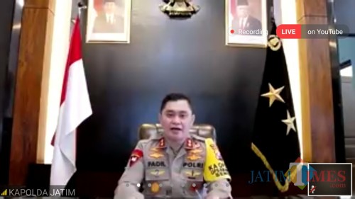 Kapolda Jawa Timur Irjen Pol Dr H Muhammad Fadil Imran MSi dalam webinar UIN Malang. (Foto: Ima/MalangTIMES)