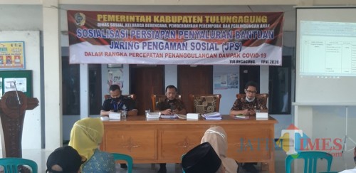 Kegiatan sosialisasi JPS di Kantor Desa Pulosari Kecamatan Ngunut / Foto : Anang Basso / Tulungagung TIMES
