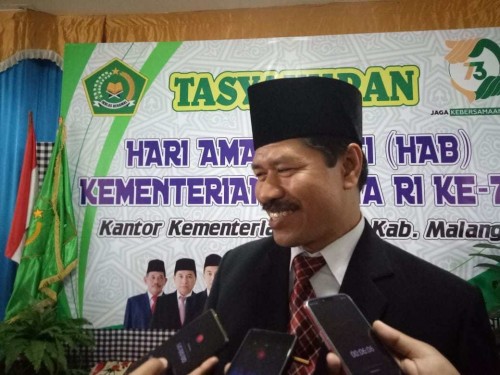Kepala Kementerian Agama RI Kabupaten Malang, Mustain saat berada di sela-sela agenda Kemenag Kabupaten Malang beberapa waktu lalu. (Foto: Istimewa)