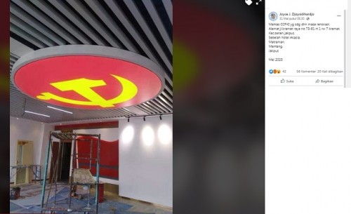 Penampakan renovasi markas PKI. (Foto: Facebook)