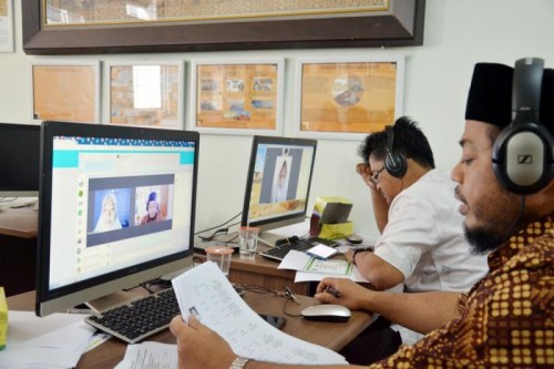 Proses seleksi mahasiswa teladan di Gedung Micro Teaching FITK UIN Maliki Malang. (Foto: Humas)