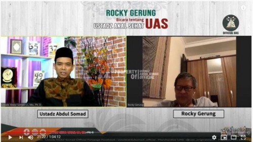 Ustaz Abdul Somad dan Rocky Gerung (YouTube Ustadz Abdul Somad)