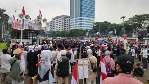Aksi demo tolak RUU HIP (Foto: Medcom)