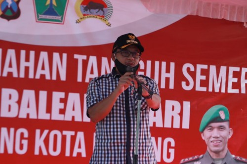 Wali Kota Malang Sutiaji saat menghadiri peresmian Kampung Tangguh di Perumahan Riverside (Humas Pemkot Malang for MalangTIMES).