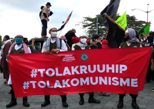 Demo tolak RUU HIP. (Foto:Pikiran Rakyat Depok)