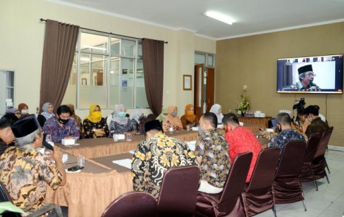 Temu alumni Fakultas Ekonomi UIN Malang secara virtual. (Foto: Humas)