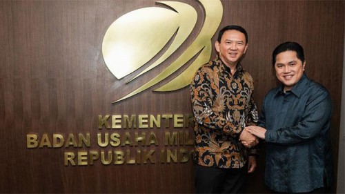 Ahok dan Erick Thohir (Foto; Tempo.co)
