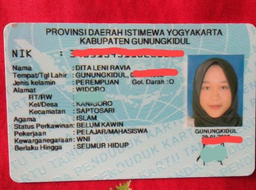 KTP Dita Leni Ravia (Sumber foto: dok.pribadi Detik.com)