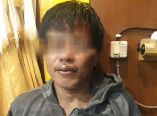 Pelaku pencurian hp jamaah masjid yang tertangkap korbannya sendiri (Ist)