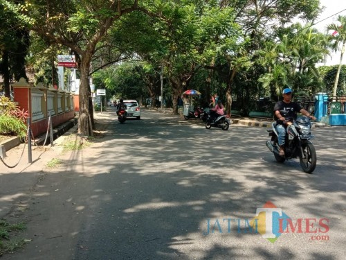 Lokasi kejadian penjambretan pedagang kripik di Pasar Madyopuro (Anggara Sudiongko /MalangTIMES)