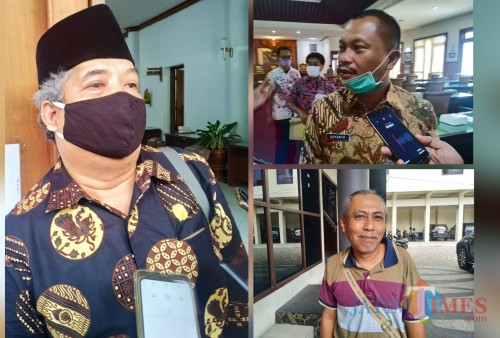 Dari kiri, Asrori Ketua komisi C, Suyanto Kadinsos Dan Yoyok Nugroho LSM / Foto : Anang Basso / Tulungagung TIMES