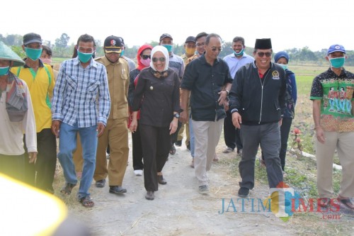 Rombongan bupati Bojonegoro dan ketua DPP PDI Perjuangan.