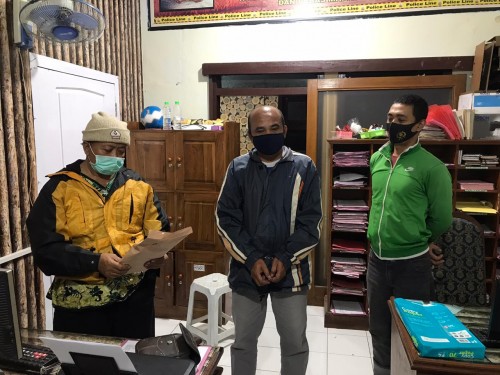 Polsek Dampit amankan tersangka pengepul togel (istimewa)