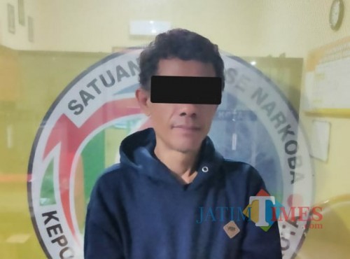 Tersangka BR diamankan Satresnarkoba Polres Blitar Kota