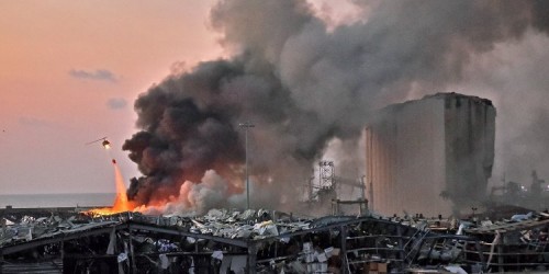 Ledakan besar di Lebanon (Foto: AFP)