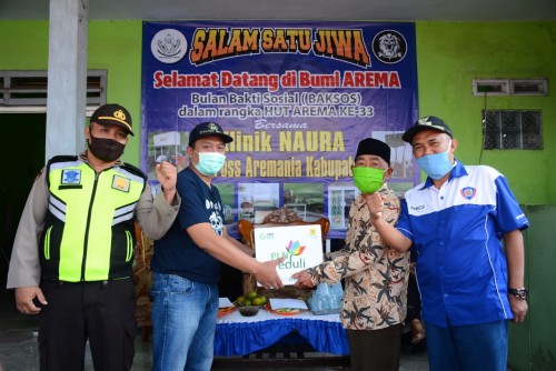 Pengobatan gratis dalam rangka memperingati HUT Arema ke-33 (Istimewa).