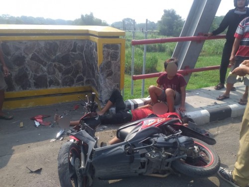 Kecelakaan di Ngujang 2, beberapa waktu lalu (ist)