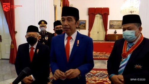 Jokowi bersama Fadli Zon dan Fahri Hamzah. (Foto; YouTube Sekretariat Presiden)