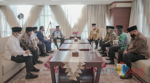 Menteri Agama RI Jenderal (Purn) Fachrul Razi saat menerima audiensi Pengurus DPP LDII