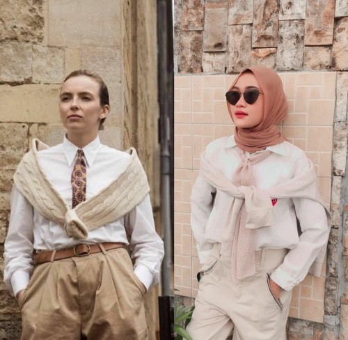Busana Zollael saat tirukan gaya Villanelle di serial Killing Eve. (Foto: Instagram @zollael).