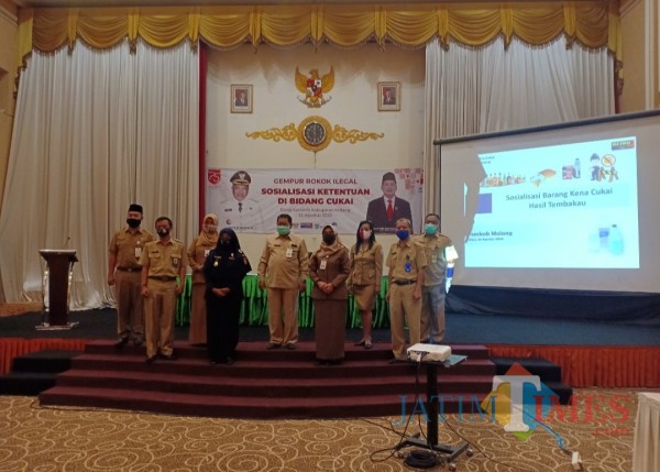 Sosialisasi ketentuan di bidang cukai yang digelar Dinas Kominfo Kabupaten Malang. (Foto: Aldi Nur Fadil A./MalangTIMES)