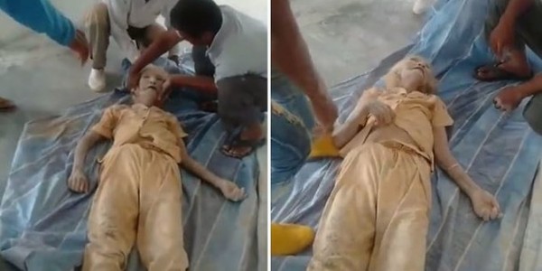 Kondisi si nenek setelah ditolong pekerja. (Foto: IG mak_nyinyiir)
