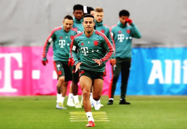 Thiago Alcantara saat berlatih bersama Bayern Munchen. (Instagram Thiago)
