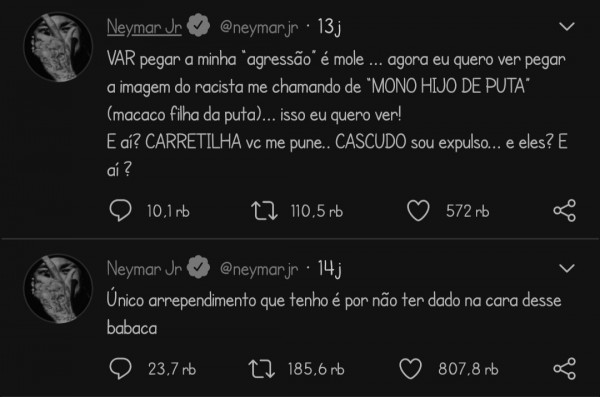 Cuitan Neymar di Twitter (Twitter Neymar)