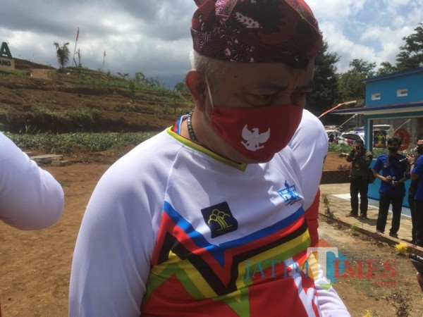 Bupati Malang HM Sanusi saat menjawab rancangan pengembangan lapas yang digagas Menkumham (Foto : Ashaq Lupito / MalangTIMES)