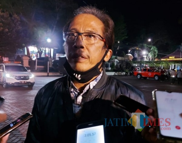Kepala Dinas Kesehatan Kabupaten Malang, Arbani Mukti Wibowo saat ditemui awak media di Mapolres Malang, Rabu (16/9/2020) (Foto: Tubagus Achmad/ MalangTIMES)