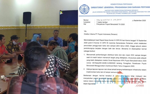 Sejumlah Kades dii Boyolangu rapat dengan BPP dan edaran Kementerian Pertanian (Foto: Istimewa/ TulungagungTIMES)