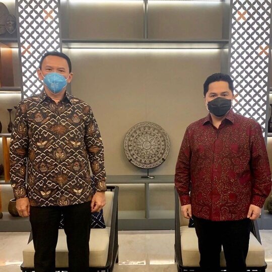 Ahok dan Erick Thohir (Foto; IG basukibtp)