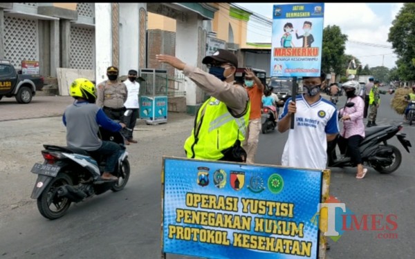 Salah satu kegiatan Operasi Yustisi di Tulungagung / Foto : Dokpol / Tulungagung TIMES
