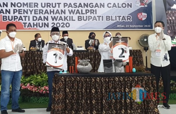 Pengundian nomor urut paslon Pilkada Kab Blitar