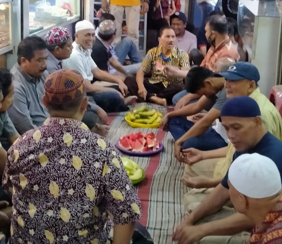 Suasana doa bersama para pedagang Pasar Besar Kota Malang (istimewa)