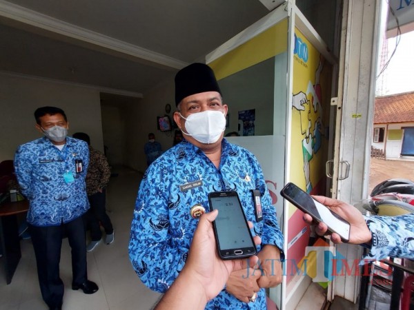 Pjs Bupati Malang, Sjaichul Ghulam saat berada di Kantor MalangTIMES, Senin (28/9/2020). (Foto: Tubagus Achmad/MalangTimes)