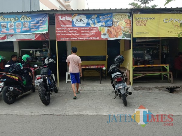 Lokasi warung yang dua menjadi korban pembobolan pelaku pencurian(Anggara Sudiongko/MalangTIMES)