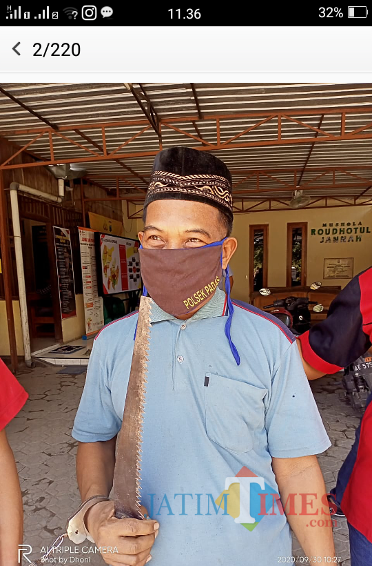 Tersangka pembalakan liar hutan.