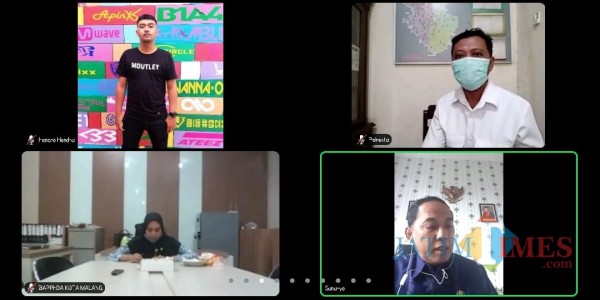 Zoom meeting rilis inflasi BPS Kota Malang September 2020 (tangkapan layar)