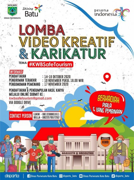 Pengumuman lomba video kreatif dan karikatur. (Foto: Dinas Pariwisata Kota Batu)