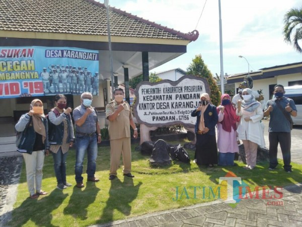 Monev lapang tim KKN darurat bencana di Desa Karangjati, Pasuruan. (Foto: istimewa)