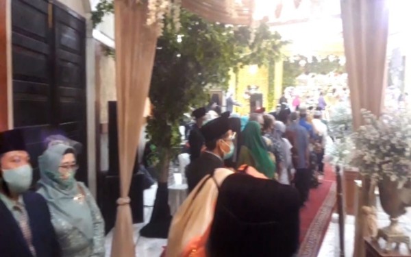 Tangkapan layar video hajatan Kepala Kemenag Jombang. (Istimewa)