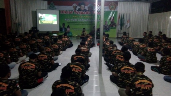 Kegiatan Diklatsar Banser di Ponpes Sabilul Muhtadi Puri Kabupaten Mojokerto (Foto: Istimewa)