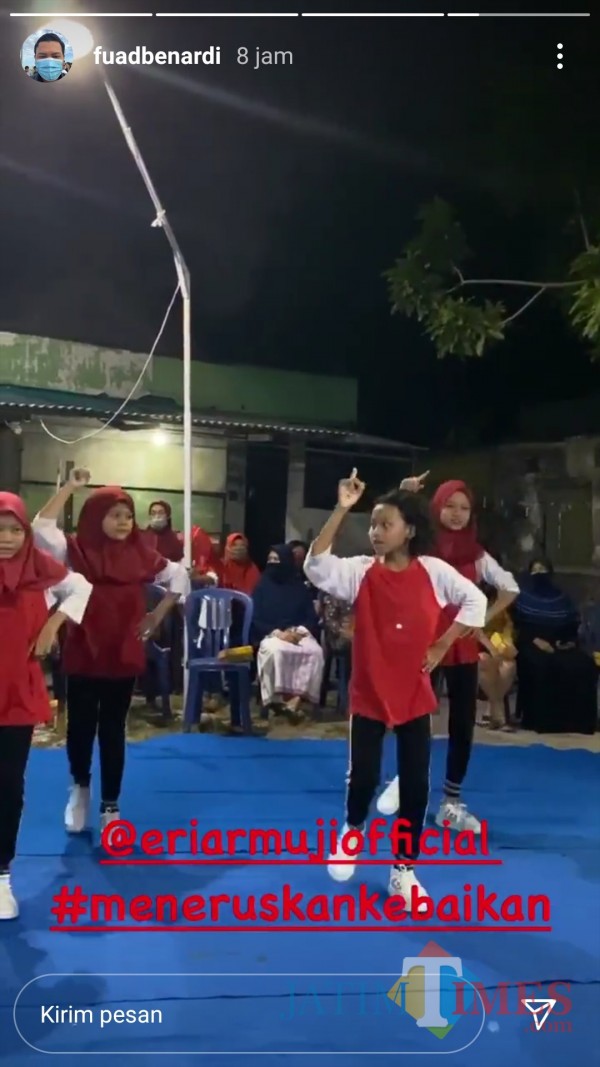 Screen Shoot atau gambar layar akun media sosial Fuad