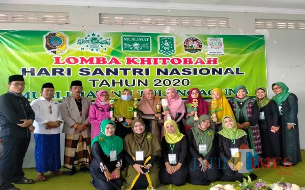 Pemenang lomba Khitobah Muslimat Tulungagung / Foto : Bunda Mif / Tulungagung TIMES