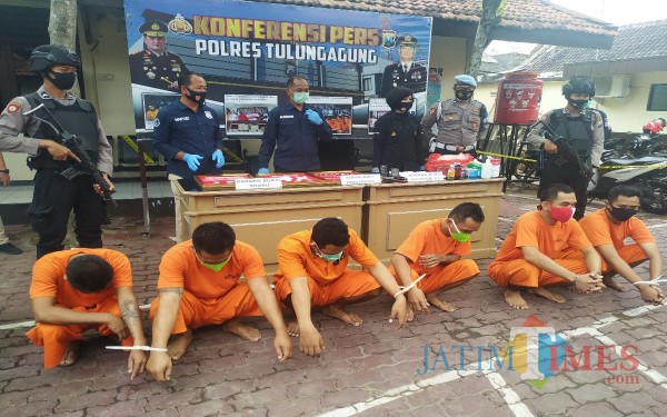 Satereskoba rilis ungkap narkoba sejak 1 Oktober 2020. / Foto : Anang Basso / Tulungagung TIMES