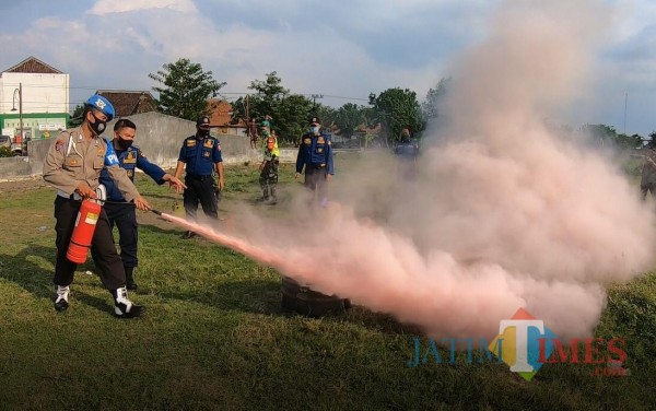 Saat latihan bencana yang dilakukan Pertamina. (Foto: Dokumen JatimTIMES)